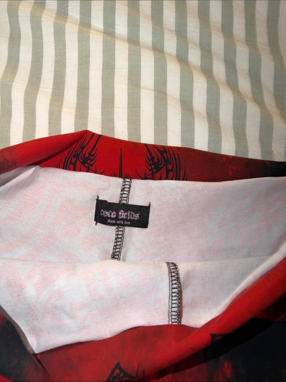 Red and Black Tribal Print Women's Yoga Shorts - Picture 4 of 5